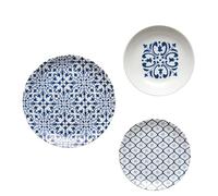 Guzzini - LE MAIOLICHE Juego de platos para 6 - Azul Mediterraneo - 10290976