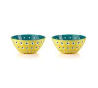 Guzzini - Le Murrine, Juego de 2 Cuencos Pequeños S - Amarillo/Blanco/Azul - 279412225
