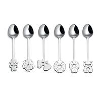 Guzzini Love - Juego de 6 cucharillas, Acero Inoxidable 18/10, Color Plateado