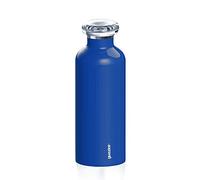 Guzzini - On The Go, Energy, Botella Térmica de Viaje - Azul, Ø 7,3 x h21,2 cm | 500 CC - 116700207