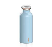 Guzzini - On The Go, Energy, Botella térmica de Viaje - Azul Claro, Ø 7.3 x h21.2 cm | 500 CC - 116700134