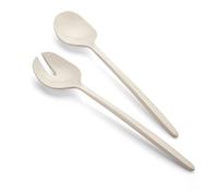 Guzzini Cubiertos para ensalada Tierra – Plástico reciclado 28 cm Blanco Leche