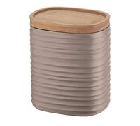 Guzzini- Tierra Jar, Poliestereastic Reciclado Post Consumo, Bambú, Tortora