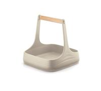 Guzzini - Tierra, Todos Juntos, Organizador de Mesa de Plástico Reciclado y Madera - Arcilla, 22x22xh22,5 cm - 17930079