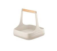Guzzini Organizador mesa Tierra Todos Juntos – Plástico reciclado/madera Blanco Leche 22x22x22,5 cm