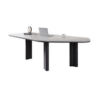 Gv8pA5fj7b Escritorio de Trabajo Escritorio de Oficina con losa Roca Forma Irregular, Mesa conferencias Moderna for en casa Patas Madera Maciza(XXL)