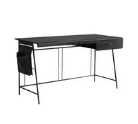 Gv8pA5fj7b Escritorio de Trabajo Escritorio Negro de 120 cm for portátil con cajones for dormitorios pequeños, Mesa Estudio Moderna y Sencilla Bolsa Lateral