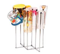 Gvblkq Cup Drainer, Feeding Bottle Rack, Hygienic Vertical Drying Stand, Multi-Item Utility, Apt Kitchen Countertop Organizer, Glassware Mugs Decanter Jars, Efficient Space Saver White