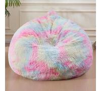 GWFBLID Puff Gigante de Piel Sintética de Pelo Largo Silla Grande de Puf - Muebles Gigantes Rellenos de Espuma con Fundas Lavables a Máquina Sofa Puf Gigante Moderno sin Relleno