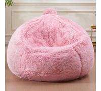 GWFBLID Puff Gigante de Piel Sintética de Pelo Largo Silla Grande de Puf - Muebles Gigantes Rellenos de Espuma con Fundas Lavables a Máquina Sofa Puf Gigante Moderno sin Relleno