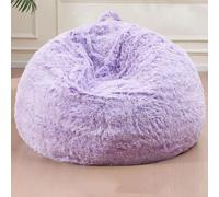 GWFBLID Puff Gigante de Piel Sintética de Pelo Largo Silla Grande de Puf - Muebles Gigantes Rellenos de Espuma con Fundas Lavables a Máquina Sofa Puf Gigante Moderno sin Relleno
