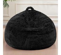GWFBLID Puff Gigante de Piel Sintética de Pelo Largo Silla Grande de Puf - Muebles Gigantes Rellenos de Espuma con Fundas Lavables a Máquina Sofa Puf Gigante Moderno sin Relleno