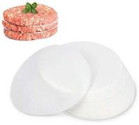 GWHOLE 500 Hojas Papel Antiadherente Horno Papel Redondo para Hamburguesas，Cheeseburgers, Albóndigas, Sartén, Barbacoa