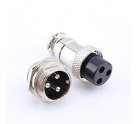 GX16-3 Pin Aviación Enchufe, Conector Aviación 3 Pin Macho Hembra Plug Metal Conector Panel Enchufe