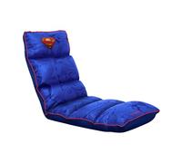 GXTrust Rayzee Silla Gaming Plegable con Licencia Superman, Azul | Cojin de Suelo para Consolas, Respaldo Ajustable, Peso de hasta 125 kg, Silla Gamer para Niño Juegos Lectura Relax TV