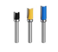 GYQIZSS Broca de fresado de corte al ras con vástago de 8 mm, broca de patrón con cojinete superior e inferior, plantilla de hoja de 12 mm, fresa de madera for carpintero (1/3 piezas)