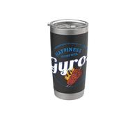 Gyros Restaurant Vintage Grecia Retro Gastronomía Recuerdo Vaso térmico de acero inoxidable de doble pared