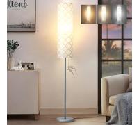 GyroVu Lámpara de Pie para Salón y Dormitorio, 65” de Altura con Pantalla de Papel, Lámparas de Pie Modernas, 3 Temperaturas de Color, Luz Ajustable, Bombilla Incluida (Plateado)