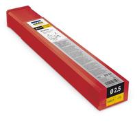 GYS, Metal de entrada MMA, 75 palillos de soldadura/electrodos recubiertos de soldadura E6013 Ø 2,5 mm x 350 mm, media carcasa de plástico, para soldadura de acero en todas las posiciones