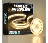 GZBtech Tira de luces LED de silicona, 2 m, 230 V, 3000 K, luz blanca cálida, para armario, se puede acortar, autoadhesiva, para dormitorio, cocina, interior, exterior, decoración y uso comercial