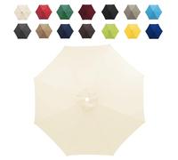 GZDXBF Tela De Recambio Sombrilla | Toldo De Repuesto De Paraguas De Patio | 6/8 Varillas | Cubierta De Tela para Parasol | 2m/2.7m/3.0m (Color : Off-White, Size : 6 ribs-3m(9.8ft))
