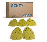 GZKTY Juego de 120 papel de lija triangular, 105 x 152 mm, 11 agujeros, grano P240, compatible con PSM 100A, PSM 160, PSM 200 AES, PSM 18, para madera y metal