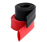 GZRXIOUS 2 Piezas 3:1 Tubo Termorretráctil, Ø19.1mm Tubo Termoretráctil De Doble Pared, Impermeable con Adhesivo, para Aislamiento de Cables, Marcado, Reparaciones, 1.2m Negro&1.2m Rojo con Tijeras