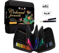 H & B Juego de 120 lápices de colores para dibujar, a base de aceite, lápices de colores profesionales para adultos, principiantes, suministros de arte con borrador en estuche con cremallera