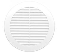H&C VENT Rejilla Ventilación 125mm de Plástico │ Extractor de Baño Cocina │ Rejilla Aire Acondicionado Conductos Pared Techo Ventilador HVAC Tubo PVC │ Cubiertas de Ventilacion Redonda con Mosquitera