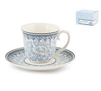H&H 6279 Juego Tazas Café, Porcelana, Azul, 2 Unidad