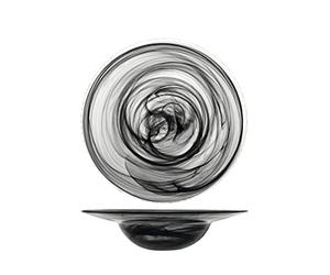 H&H 833113 Albastro - Juego de 6 platos de pasta, cristal, negro, 26 cm