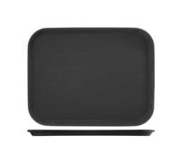 H&H Bandeja Antideslizante, Negra, Rectangular, 40x30 Cm