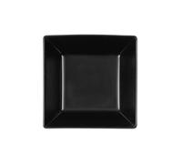 H&H Boston Juego de 6 Platos Cuadrados Hondos, Gres Negro 17x17