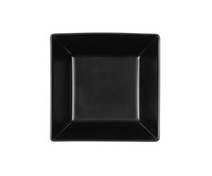 H&H Boston Juego de 6 Platos Cuadrados Hondos, Gres Negro 17x17
