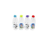 H&H Botella de cristal para leche 1 Lt