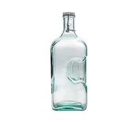H&H Botella de cristal reciclado con tapón oscilante, 2 Lt