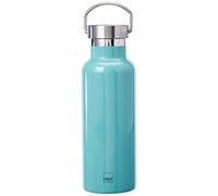 H&H Botella térmica de acero inoxidable 18/10 sin BPA, botella de agua reutilizable, para adultos y niños, termo de metal para bebidas calientes o frías con atractivo diseño, 500 ml, Verde