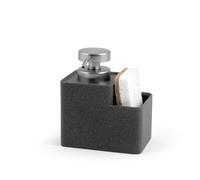 H&H Dosasapone Da Cucina In Resina Grigio Con Spugna