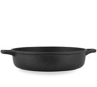 H&H Home Granchef Tegame, Rivestimento Antiaderente con 2 Manici, Rotonda, Alluminio Pressofuso, Nero, 40 cm
