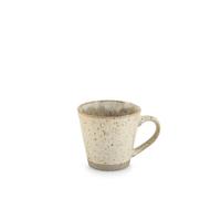 H&H Juego 6 Tazas Café Laos Beige Porcelana 160 cc