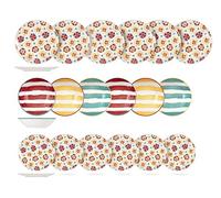 H&H Mic&Match - Juego de mesa (18 platos), decoración de verano, colorido