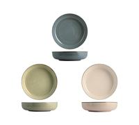 H&H Pearl - Juego de 4 platos hondos de porcelana, surtidos, 19 cm