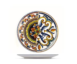 H&H Positano Juego de 6 Platos de Postre, Gres, 21 Cm