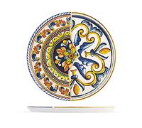 H&H Positano - Juego de 6 platos para pizza de gres, multicolor, 33 cm
