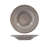 H&H Reactive - Juego de 6 platos hondos, 24 cm, gris