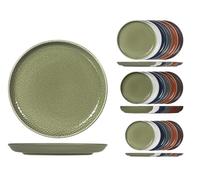 H&H Servizio Tavola 18 Pezzi Havana in Stoneware Forma Nordica Colori Assortiti
