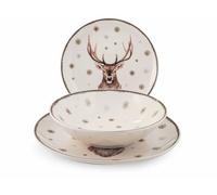 H&H Servizio Tavola Natalizio 18 Pezzi Highlands