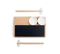 H&H Set 10 Pezzi Sushi Ardesia E Bamb Cm 30X20