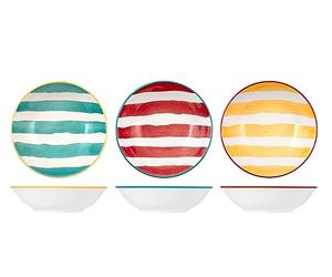 H&H Set 12 Piatti Fondi Mix&Match Assortiti Cm 20,5