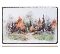 H&H Set 2 Tovagliette In Sughero Decoro Bosco Cm 43x28